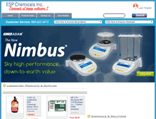 Tablet Screenshot of espchemicals.com